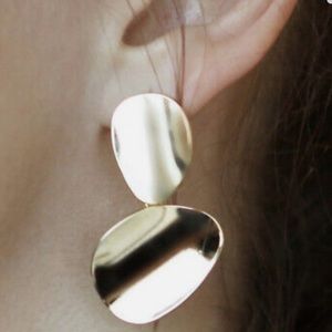 Brand New Adornmonde Blaisot Gold Asymmetrical Earings